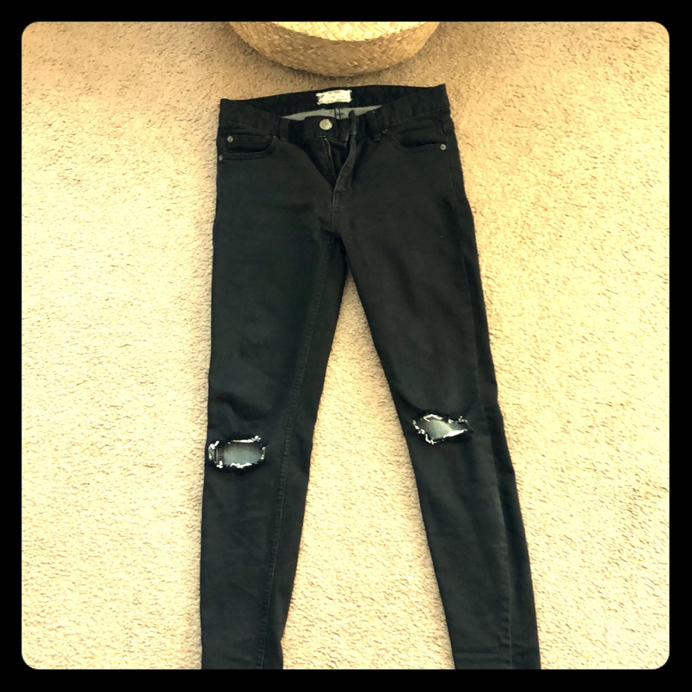 Free people rip knee jeans